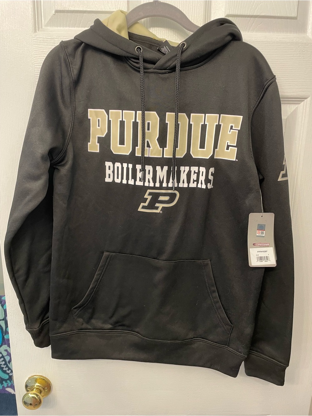 NWT Purdue Boilermakers Black and Gold Pullover Hoodie